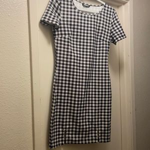 Black & white checkered dress